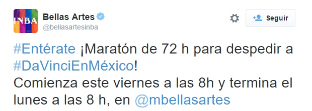 Twitter oficial Bellas Artes