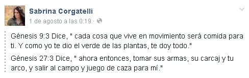 Justifica el cazar