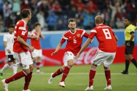 Rusia gana segundo juego ante Egipto de Salah