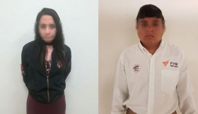 Elena Lizbeth N. y José Luis N. quienes en hechos distintos, presuntamente explotaban de forma sexual a mujeres en hoteles 