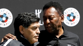 Maradona con Pelé 9 de junio
