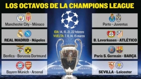 Listos los octavos de final de Champions
