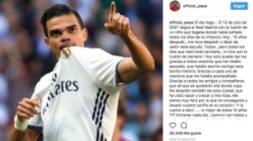 Pepe dice Adios al Real Madrid