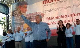 “Fox: agarra la matraca para ayudar a Meade y Anaya”, dice AMLO en Sonora